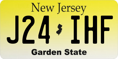 NJ license plate J24IHF