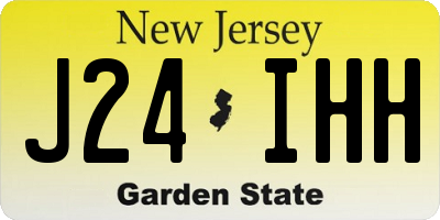 NJ license plate J24IHH