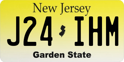 NJ license plate J24IHM