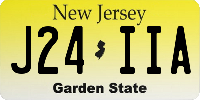 NJ license plate J24IIA