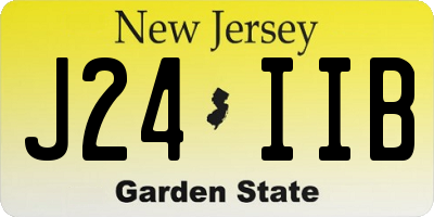NJ license plate J24IIB
