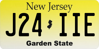NJ license plate J24IIE