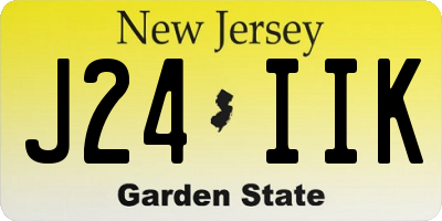 NJ license plate J24IIK