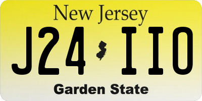 NJ license plate J24IIO