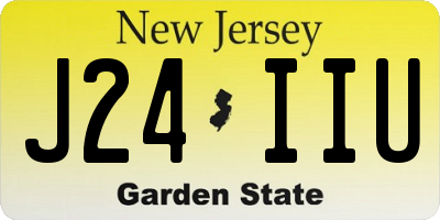 NJ license plate J24IIU