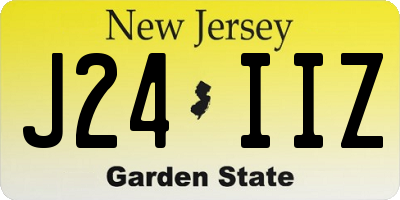 NJ license plate J24IIZ