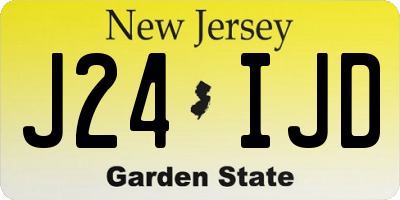 NJ license plate J24IJD