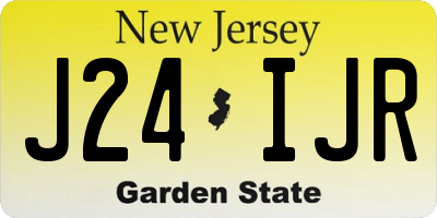 NJ license plate J24IJR