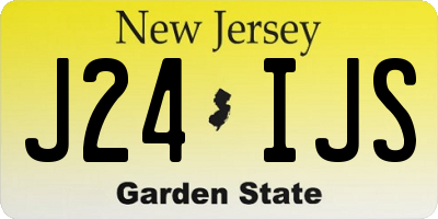 NJ license plate J24IJS