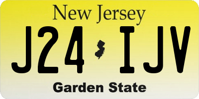 NJ license plate J24IJV