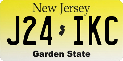 NJ license plate J24IKC