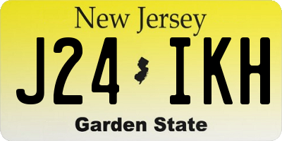 NJ license plate J24IKH