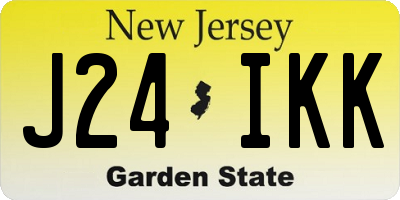 NJ license plate J24IKK