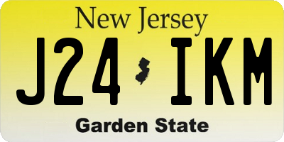 NJ license plate J24IKM