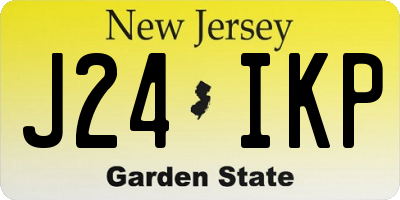 NJ license plate J24IKP