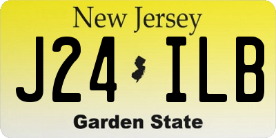 NJ license plate J24ILB