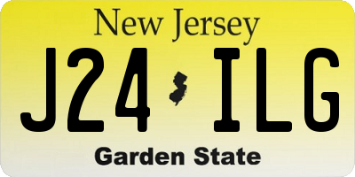 NJ license plate J24ILG