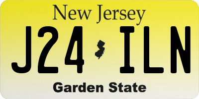 NJ license plate J24ILN