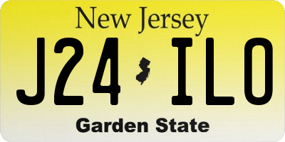 NJ license plate J24ILO