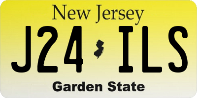 NJ license plate J24ILS