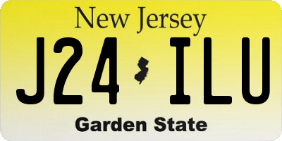 NJ license plate J24ILU