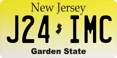 NJ license plate J24IMC