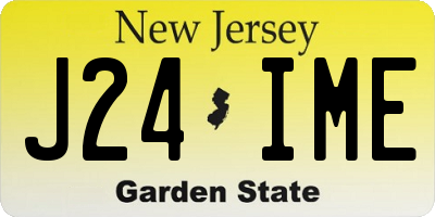 NJ license plate J24IME