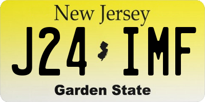 NJ license plate J24IMF