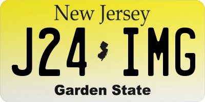 NJ license plate J24IMG