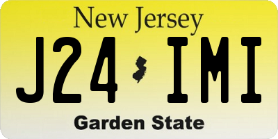 NJ license plate J24IMI