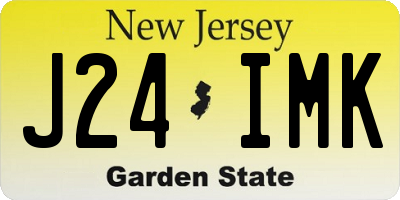 NJ license plate J24IMK