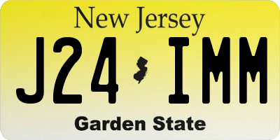 NJ license plate J24IMM