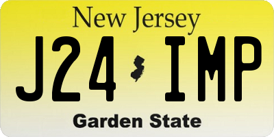 NJ license plate J24IMP