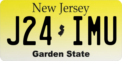 NJ license plate J24IMU