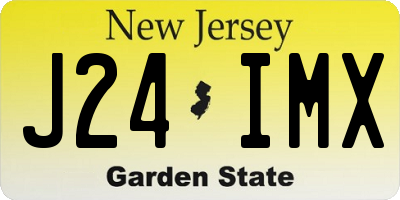 NJ license plate J24IMX
