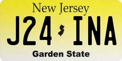 NJ license plate J24INA