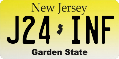 NJ license plate J24INF