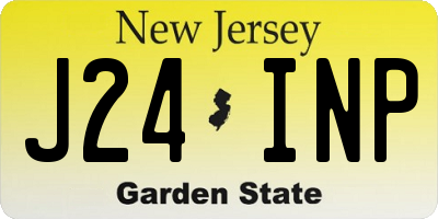 NJ license plate J24INP