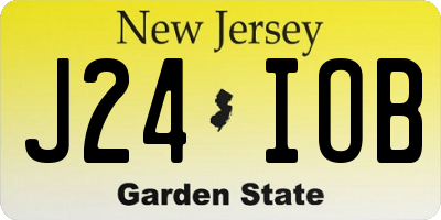 NJ license plate J24IOB