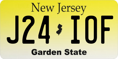 NJ license plate J24IOF