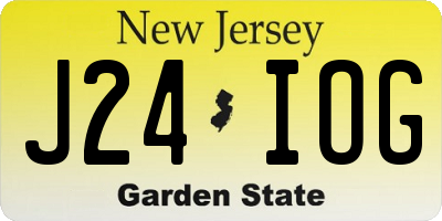 NJ license plate J24IOG
