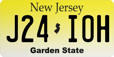 NJ license plate J24IOH