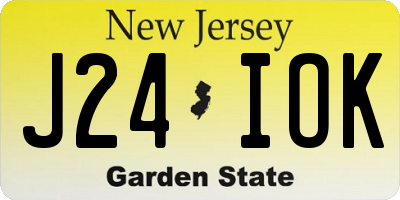 NJ license plate J24IOK