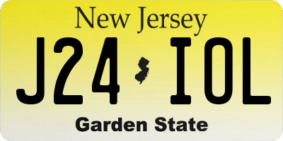 NJ license plate J24IOL