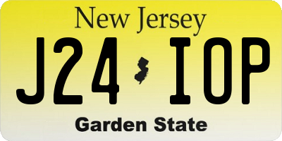 NJ license plate J24IOP