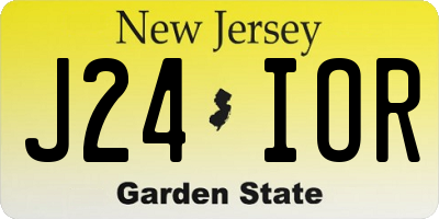 NJ license plate J24IOR