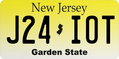 NJ license plate J24IOT