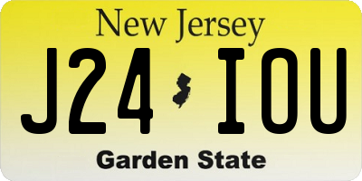 NJ license plate J24IOU