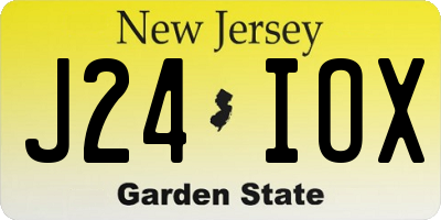 NJ license plate J24IOX