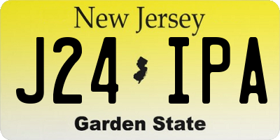 NJ license plate J24IPA